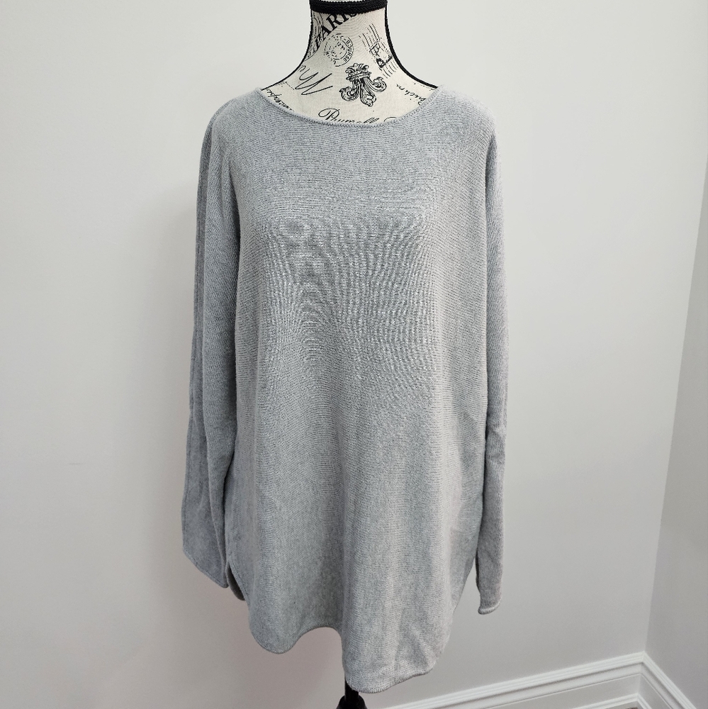 Michael Kors Gray Pearl Sweater Size L NEW